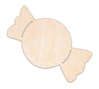 Creative Deco Personalised Wooden Plywood Cutout Shape Halloween | Candy | Size 5-100 cm | 3mm Thickness | Laser Cut Wall Decoration Decoupage