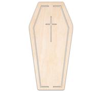 Creative Deco Personalised Wooden Plywood Cutout Shape Halloween | Coffin | Size 5-100 cm | 3mm Thickness | Laser Cut Wall Decoration Decoupage