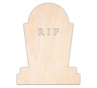 Creative Deco Personalised Wooden Plywood Cutout Shape Halloween | Grave RIP | Size 5-100 cm | 3mm Thickness | Laser Cut Wall Decoration Decoupage