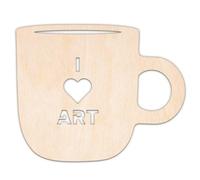 Creative Deco Personalised Wooden Plywood Cutout Shape Hobby | Art Mug | Size 5-100 cm | 3mm Thickness | Laser Cut Wall Decoration Decoupage