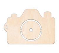 Creative Deco Personalised Wooden Plywood Cutout Shape Hobby | Camera | Size 5-100 cm | 3mm Thickness | Laser Cut Wall Decoration Decoupage