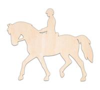 Creative Deco Personalised Wooden Plywood Cutout Shape Hobby | Horse & Rider | Size 5-100 cm | 3mm Thickness | Laser Cut Wall Decoration Decoupage
