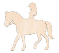 Creative Deco Personalised Wooden Plywood Cutout Shape Hobby | Horse Riding | Size 5-100 cm | 3mm Thickness | Laser Cut Wall Decoration Decoupage
