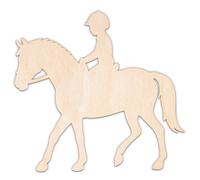 Creative Deco Personalised Wooden Plywood Cutout Shape Hobby | Horse Riding | Size 5-100 cm | 3mm Thickness | Laser Cut Wall Decoration Decoupage