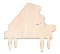 Creative Deco Personalised Wooden Plywood Cutout Shape Hobby | Piano | Size 5-100 cm | 3mm Thickness | Laser Cut Wall Decoration Decoupage