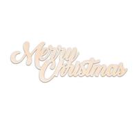 Creative Deco Personalised Wooden Plywood/MDF Cutout Shape Christmas Xmas | Merry Christmas Sign | Size 5-60cm | 3mm Thickness | Laser Cut Wall Decoration