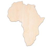Creative Deco Personalised Wooden Plywood/MDF Cutout Shape Continent | Africa | Size 5-60cm | 3mm Thickness | Laser Cut Wall Decoration Decoupage