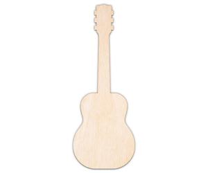 Creative Deco Personalised Wooden Plywood/MDF Cutout Shape Hobby | Guitar | Size 5-60cm | 3mm Thickness | Laser Cut Wall Decoration Decoupage