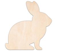 Creative Deco Personalised Wooden Plywood/MDF Cutout Shapes Animals | Bunny | Size 5-60cm | 3mm Thickness | Wall Decoration for a Child Room Nursery | Laser Cut Decoupage