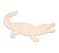 Creative Deco Personalised Wooden Plywood/MDF Cutout Shapes Animals | Crocodile | Size 5-60cm | 3mm Thickness | Wall Decoration for a Child Room Nursery | Laser Cut Decoupage