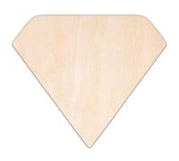 Creative Deco Personalised Wooden Plywood/MDF Cutout Shapes | Diamond | Size 5-60cm | 3mm Thickness | Laser Cut Wall Decoration Decoupage
