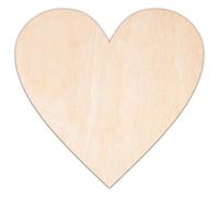 Creative Deco Personalised Wooden Plywood/MDF Cutout Shapes | Heart | Size 5-60cm | 3mm Thickness | Laser Cut Wall Decoration Decoupage