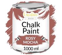 Creative Deco Rosy Mocha Pink Chalk Paint for Furniture | 1L | Matte & Chalky Finish | Smooth Touch for Interiors | Quick Dry | Furniture Paint Wood Paint for Renovation