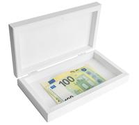 Creative Deco Small White Wooden Keepsake Storage Box with Lid | 18x10x3.5cm | Rectangular Memory Box for Storing Money Pencil Case | Natural Wood | Decoupage, Decoration & Storage