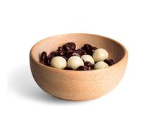 Creative Deco Small Wooden Bowl | 12 x 11.8 x 5 cm | Unpainted Plain Wood Fruit Bowl | Perfect Serving Bowl for Snacks, Salad, Nuts, Food | Ideal for Storage & Home Décor