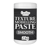 Creative Deco Smooth Texture Paste 2 kg | Black Modelling Paste | for Acrylic Painting | Modelling Paste for Art Projects, Acrylic Paint, DIY, 3D Effects, Textures | Easy with Palette Knife