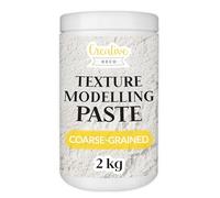 Creative Deco Modelling Paste Thick Coarse Paste | 2 kg | White Paste | Texture Paste Acrylic Paint Structural Paste Medium for Art Project, DIY, 3D Effect, Structure, Texture