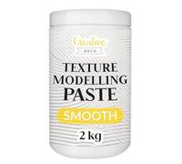 Creative Deco Modelling Paste Smooth Paste | 2 kg | White Fine Paste | Texture Paste Acrylic Paint Structural Paste Medium for Art Project, DIY, 3D Effect, Structure, Texture