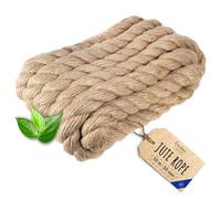 Creative Deco Thick Heavy Duty Jute Rope Natural Brown | 10mx50mm | Twisted
