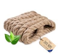 Creative Deco Thick Heavy Duty Jute Rope Natural Brown | 5m x 30mm | Twisted Hemp Rope | Perfect Twine Decking Rope Cord for Cat, Arts & Crafts, Garden, Hammock, Swing, DIY | Strong & Durable String