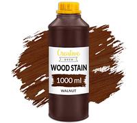 Creative Deco Water-Based Wood Stain | 1L | Walnut Wood Colour | Quick-Drying Varnish | Non-Toxic | For Wood, Wood Panelling, Concrete, Brick, Wallpaper & More | Highly Efficient