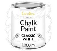 Creative Deco White Chalk Paint for Furniture | 1L | Snow