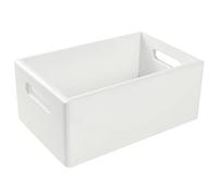 Creative Deco White Large Wooden Crate with Handles | 30 x 20 x 13 cm (+/-1 cm) | Easter Storage Box Natural Wood | Open Decorative Goft Box Wooden Crates for Kitchen Home Storage Documents
