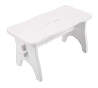 Creative Deco White Wooden Small Foot Step Stool Chair Rest