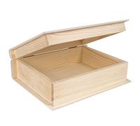 Creative Deco Wooden Storage Box Book Cover | 24 x 19 x 7.5 cm