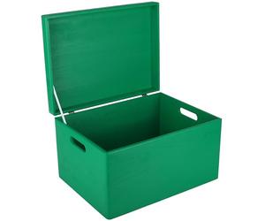 Creative Deco Wooden Storage Box, Solid Pine 40x30x24 Green