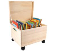 Creative Deco Wooden Storage Box, Unpainted Pine 40x30x24