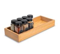 Creative Deco Wooden Storage Tray Organiser | 36 x 15 x 5 cm | Storage Box Drawer | Beech Wood | Tray for Small Items, Valuables, Spices, Jewellery, Office