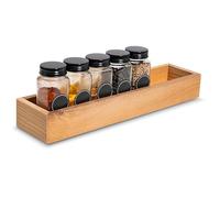 Creative Deco Wooden Storage Tray Organiser | 36 x 9 x 5 cm | Storage Box Drawer | Beech Wood | Tray for Small Items, Valuables, Spices, Jewellery, Office