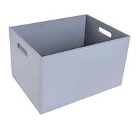 Creative Deco XXL Grey Wooden Crate with Handles | 39 x 29 x 23 cm (+/- 1 cm) | Natural Wood Easter Storage Box | Gift Box Wooden Crates for Kitchen Home Storage Documents