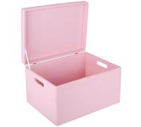 Creative Deco XXL Large Plain Wooden Storage Box Chest | 40x30x24 (+/-1 cm)
