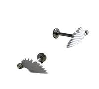 Creative Demons Wing Studs Earrings Alloy Texture Geometric Earrings Ear Jewelry Suitable for Elegant Women Daily Wear Devil Wing Ear Cartilage Studs
