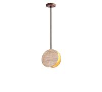 Creative Designer Model Hotel Showcase Hanging Lamp Light Luxury Natural Double Disc Travertine Pendant Light Farmhouse Club Restaurant Coffee Shop Lighting Fixture Living Room Hallway Chan