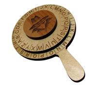 Creative Detective Spy Decoding Wheel, Encryption Disc Table Ring, Escape Room Decryption Password Tool, Fidget Wheel, Game Props for Fes