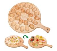 Creative Devil Egg Tray Plate - Egg Plate Lid | Egg Plate Serving Tray Made for Outdoor Use | Wooden Tray Egg Plate, The Devil Egg Container for Outdoor Activities