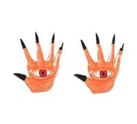 Creative Devil's Eye Alloy Five Finger Earrings Funny Colorful Irregular Halloween Exaggeration Earring Holiday Jewelry Gifts