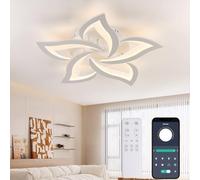 Creative Dimmable LED Ceiling Light, 24W 2400lm, Modern Petal LED Ceiling Lamp, Dimmable 3000K - 6000K, Acrylic Panel Ceiling Lights for Living Room, Children's Room, Bedroom Φ58 [Energy Class A++]
