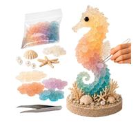 Creative DIY Decor Sea Glass Art Kit Handmade Marine Animal Night Lamp Home | Animal Table Lamp for Adult Beginner Craft Lover Home Beach Decor Christmas Bedroom Living Room Desk