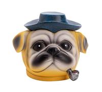 Creative Dog Figurine Ashtray With Covers Lid Punk Animal Statue Ashes Holder For Indoor Space Decoration Ornament Decorative Ashtray