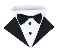 Creative Dogs Comfortable Scarf With Bowtie Middle Breathable Polyester Fabric Perfect For Small To Large Dogs Parties Wedding Pet Bandana