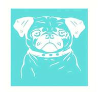 Creative Dog's Head Puppy Reusable Silk Screen Stencils Printing Stencil Self Adhesive Silk Screen Mesh Transfers Stencils for Chalk Paste Wood,Fabric,Home Decor,Art Crafts T-Shirt
