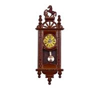 Creative Dollhouse Wall Clock 1/12 Scale Vintage Wooden Wall Haning Clock Model Miniatures Ornament Decoration