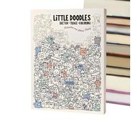 Creative Doodle Art Coloring Book - 30 Page Seamless Line Art Edition | Cute Tracing and Coloring Activity for Stress Relief, Aesthetic Meditation, Home, Office and Creative Relaxation