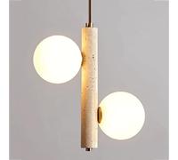 Creative Double-Headed Marble Pendant Light - Industrial Style G9 Base Chaner for Bedroom, Living Room, Porch