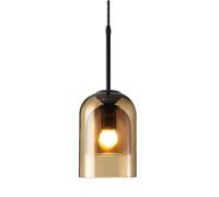 Creative Double-Layer Glass Hanging Lamp - Nordic Style Flush Mount Ceiling Light for Bedroom, Bar, Restaurant