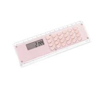Creative Double Scale 15cm Ruler and Digital Calculator Space Saving for Learning Projects Student Math Tool Ruler